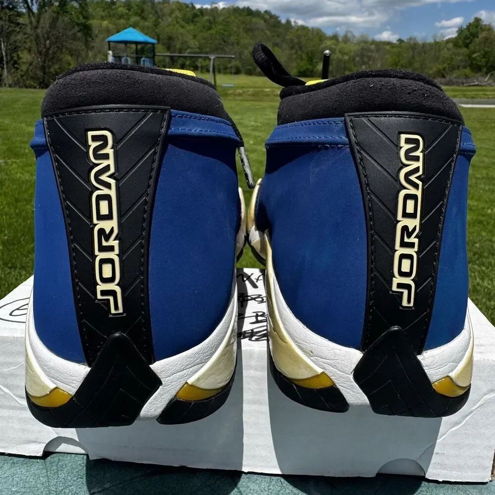 Jordan Air Jordan 14 Retro Low Laney 2015 Blue Suede Sneaker 807511-405